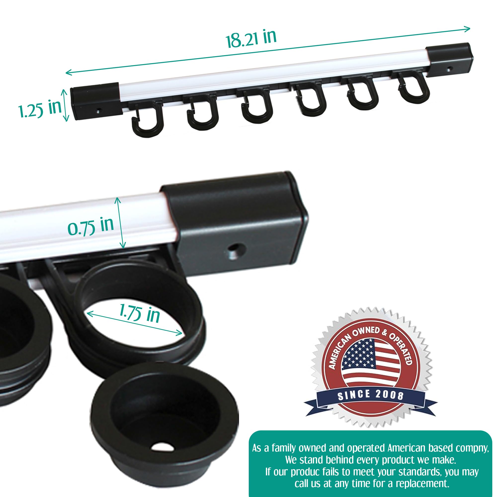 Rush Creek Creations mounting holes guide for simple installation and alignment.