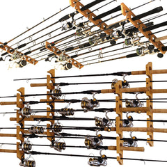 Rush Creek Creations Reel Salty 8-Rod Rack wall-mount keeps gear organized and accessible