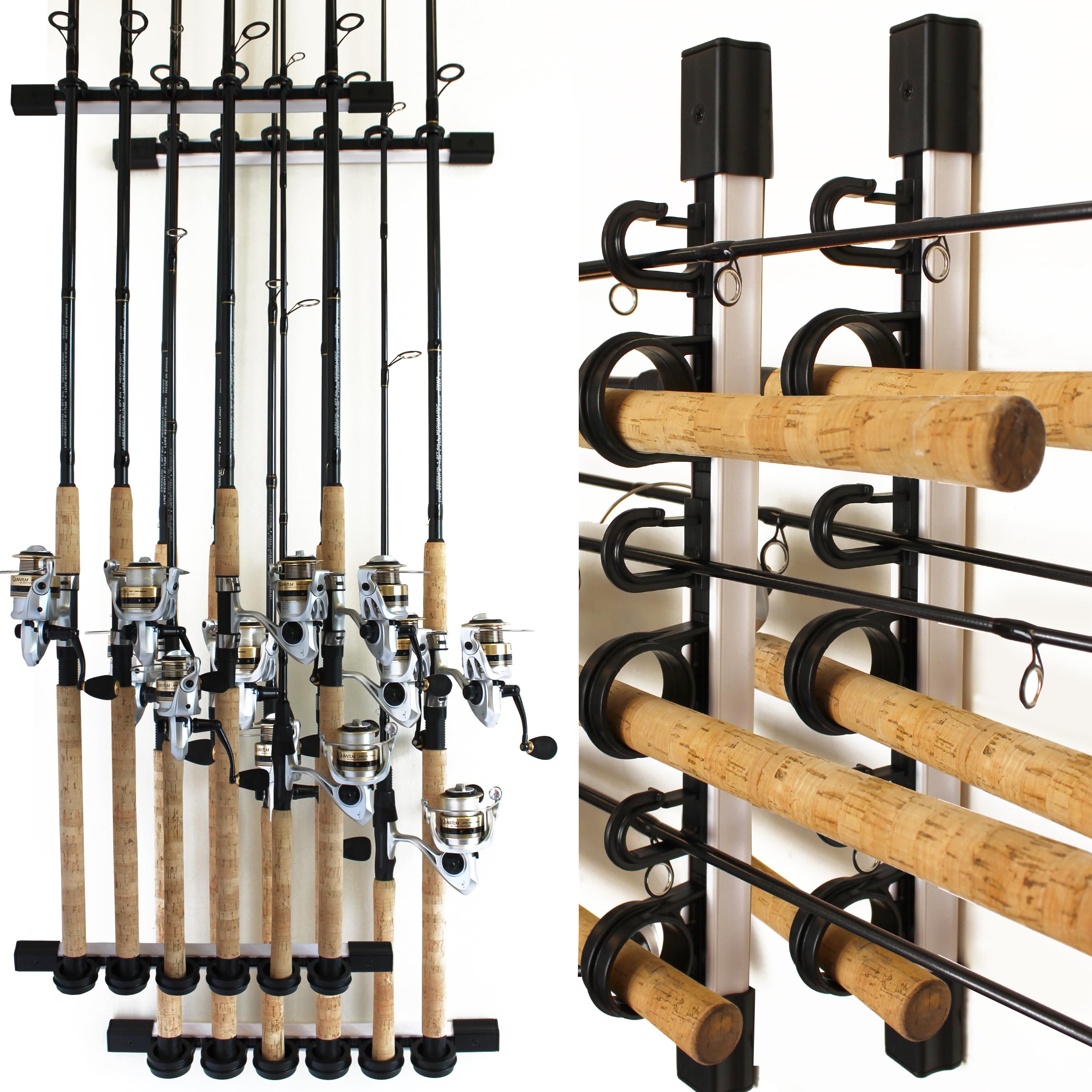 Rush Creek Creations 6-rod vertical storage rod holder keeps your garage organized.