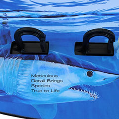 Durable construction supports poles and reels in a ceiling-mounted design.