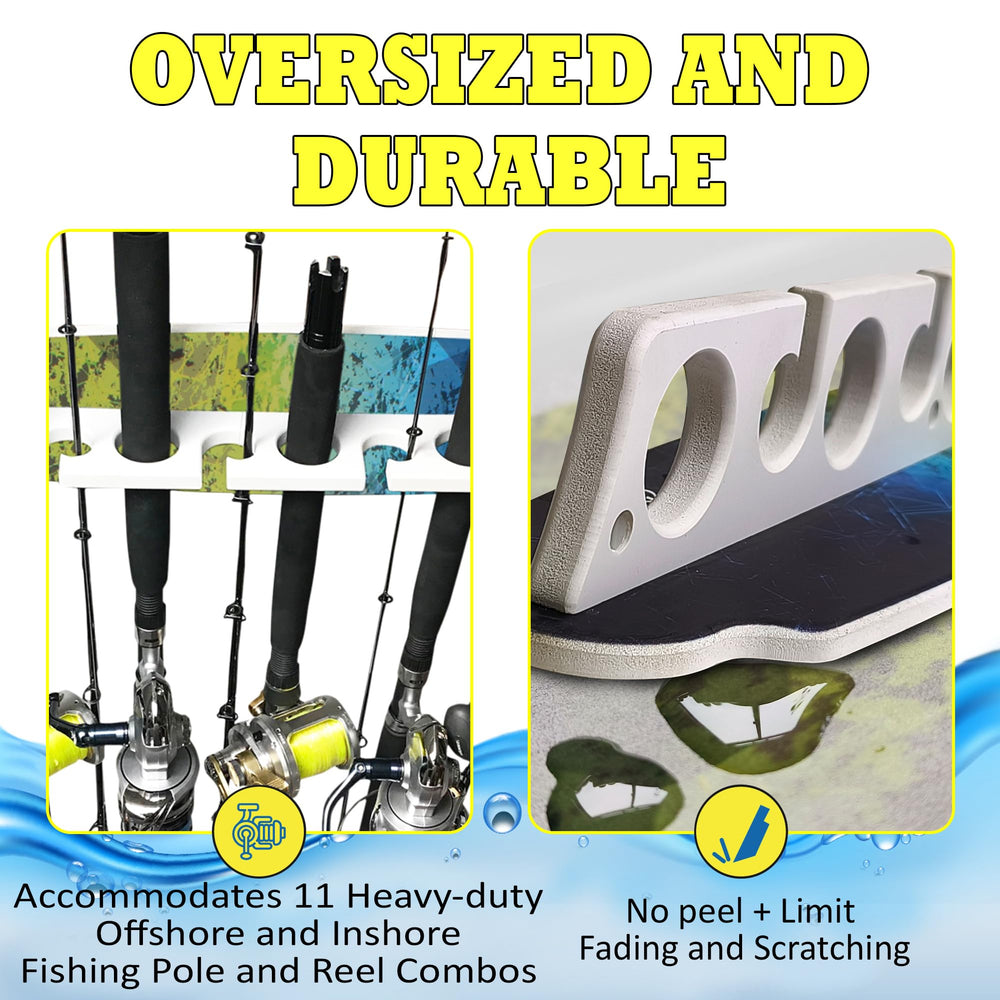 Rush Creek Creations waterproof rod rack made with marine-grade materials