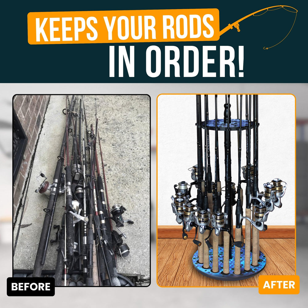Rush Creek compact design fits tight spaces while keeping rods accessible.