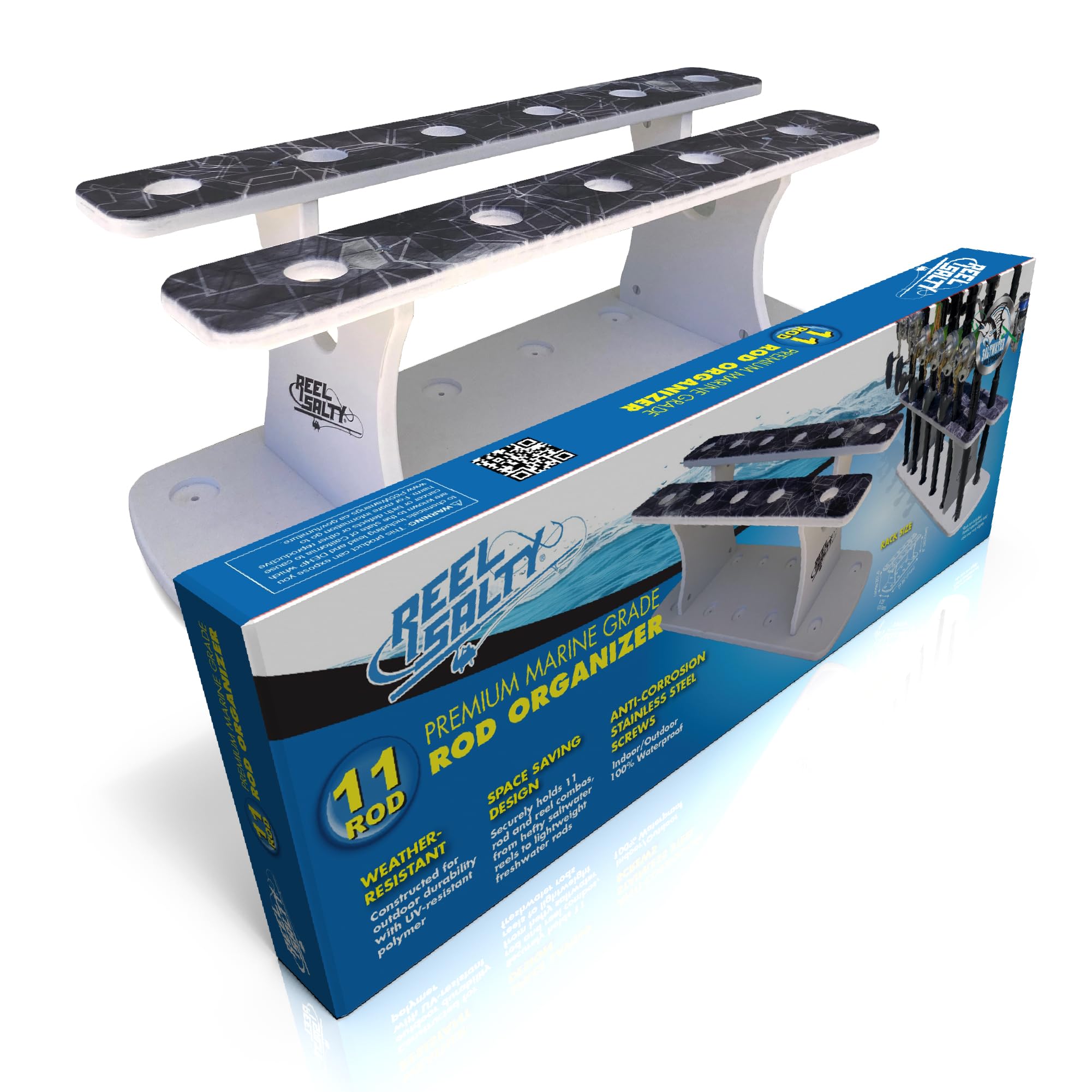 Durable rod holder mounted for indoor/outdoor use