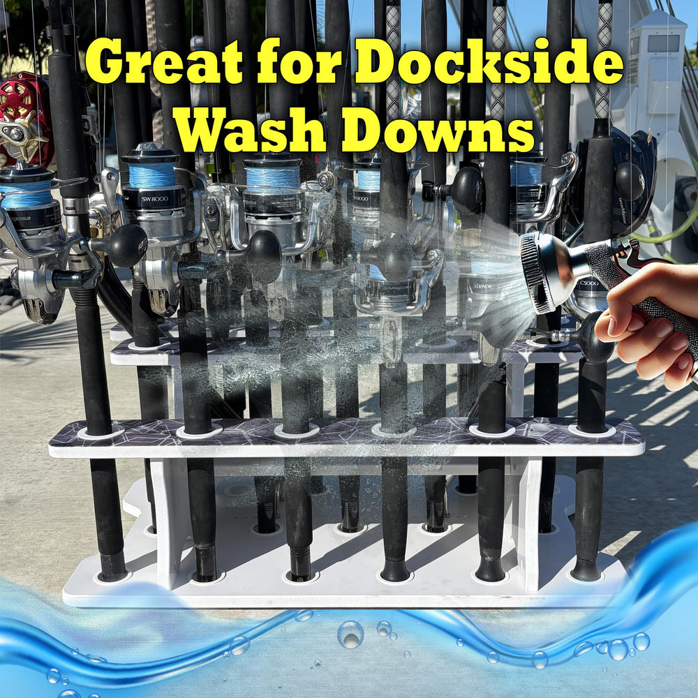 UV-resistant coating visible on outdoor ready rod holder