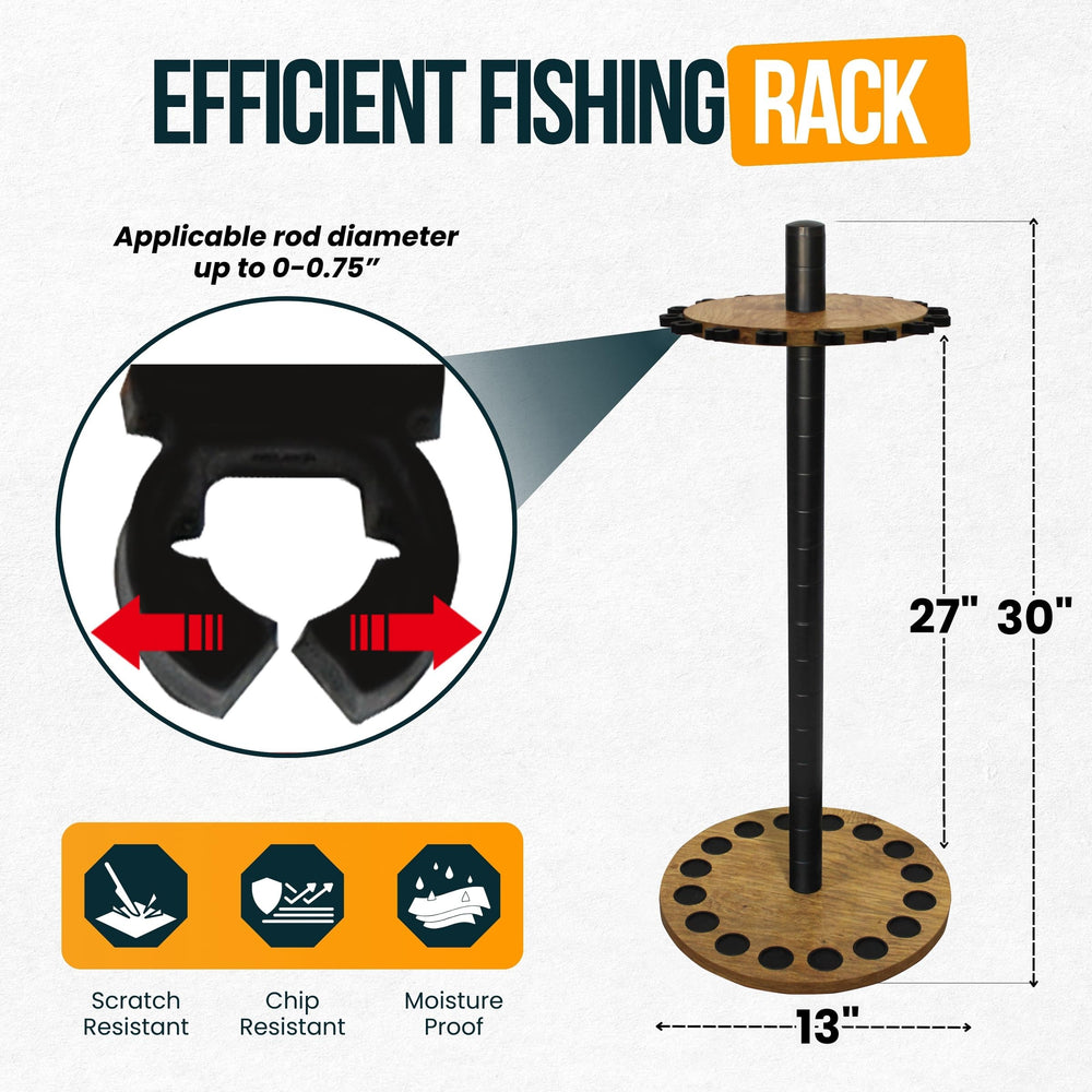 Rush Creek Creations padded-base clips protect rods during storage