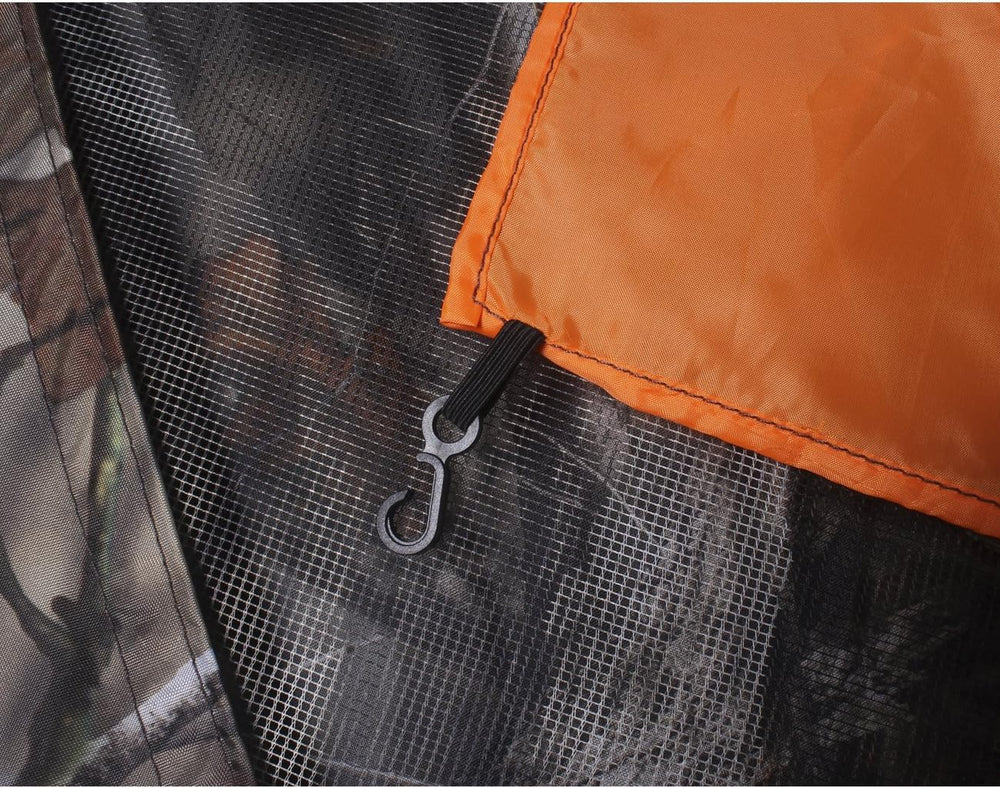 Inside view of JM Rusk Two-Tall illustrates spacious interior and camo concealment.