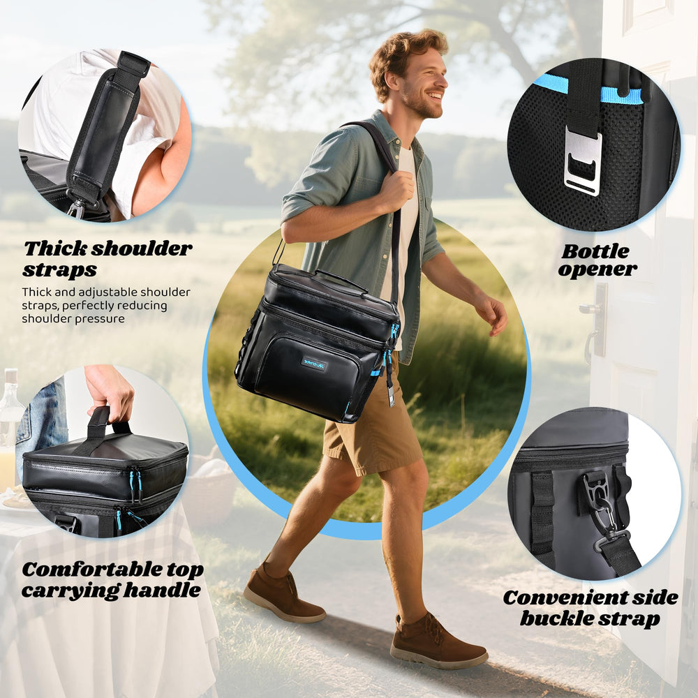 Ruthfot cooler bag folded for compact storage