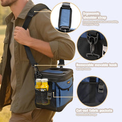 Ruthfot cushioned grip and removable shoulder strap for easy carry.