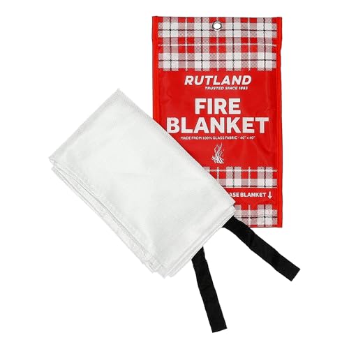 Rutland Fire Blanket rolled for compact storage and quick grab.