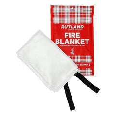 Rutland Fire Blanket rolled for compact storage and quick grab.