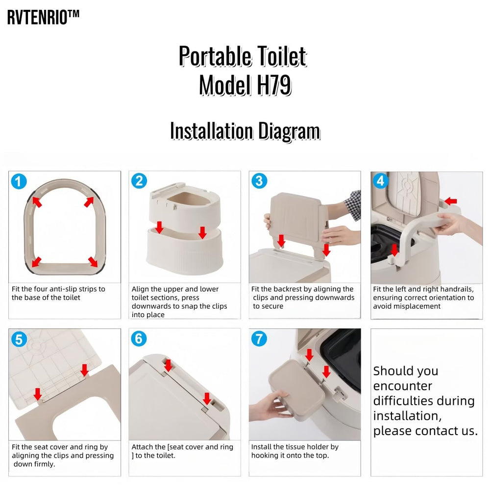 RVTENRIO durable construction ensures stable, reliable use on varied surfaces