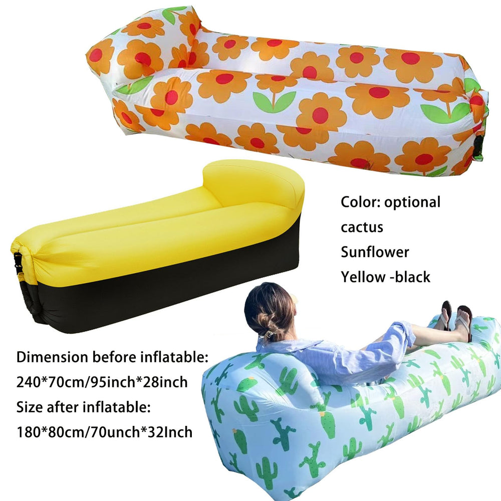 Rwoora compression sack storage couch for compact packing.