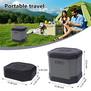 RWORCP toilet with ergonomic U-shaped opening for comfortable use outdoors.