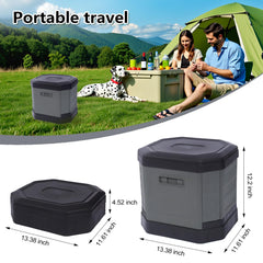 RWORCP toilet with ergonomic U-shaped opening for comfortable use outdoors.