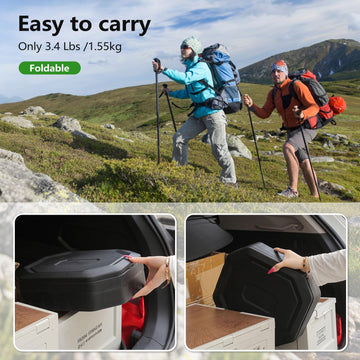 RWORCP portable toilet with lid open for comfortable use outdoors
