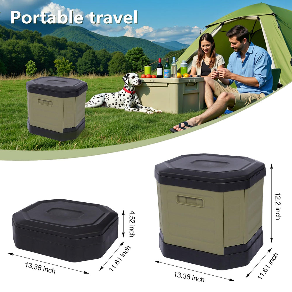 RWORCP sturdy folding toilet placed on uneven terrain demonstrating durability