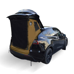 RXQNN Tesla Model Y trunk tent front view privacy and sun shade