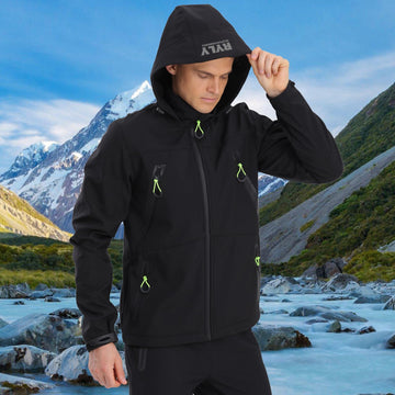RYLY rexperformance windproof outer layer withstands light rain and chilly winds.