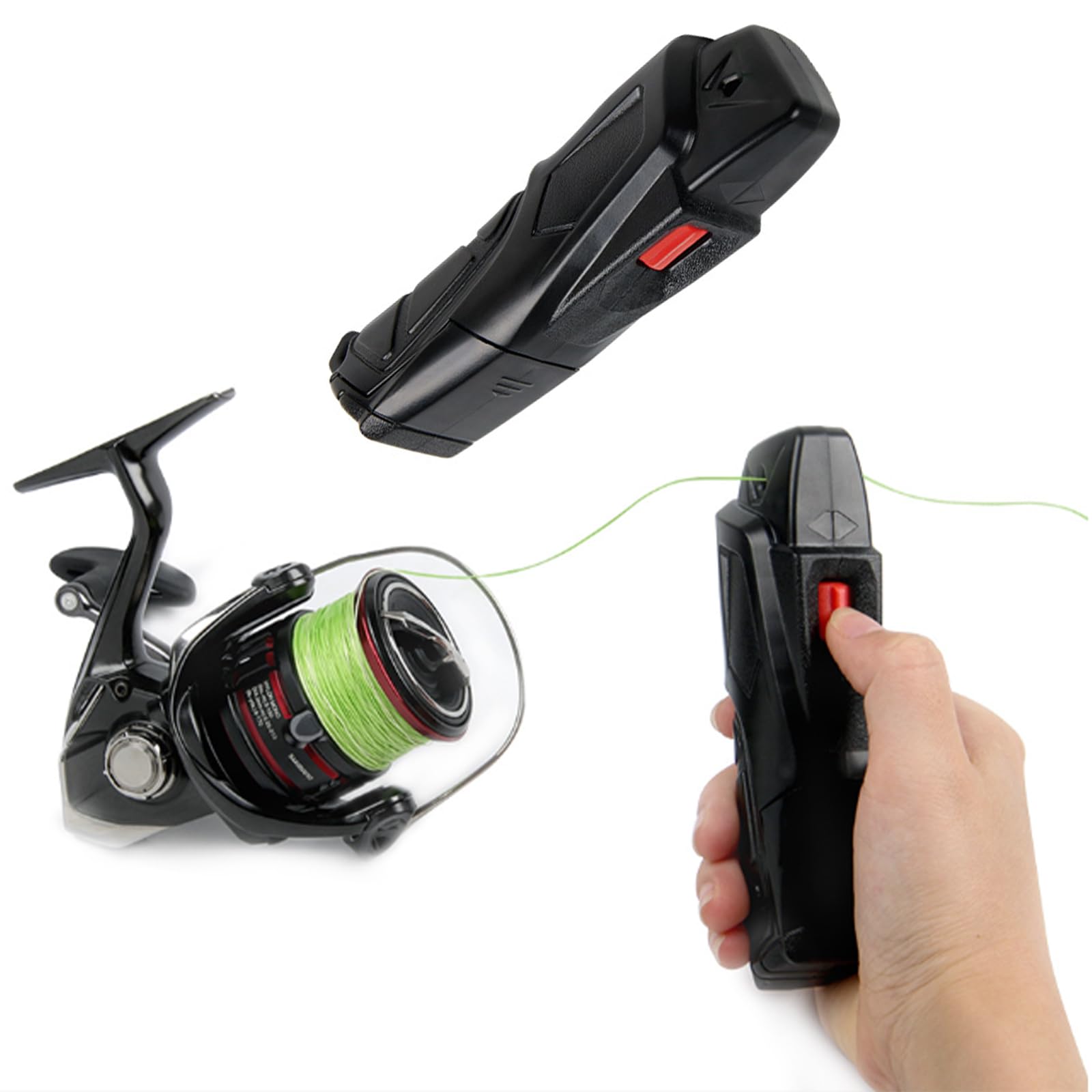 RYUJNDK spooler in action demonstrates fast wind for quick line changes.