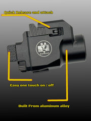 1300-lumen LED brightness from S.A. Self Defense Mini Laser Light Sight