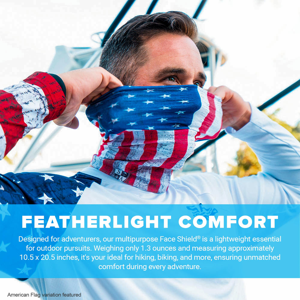 S A UV face shield for hiking shows comfort and wind protection during trails
