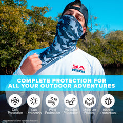 S A UV face shield soft microfiber texture for comfortable all-day wear
