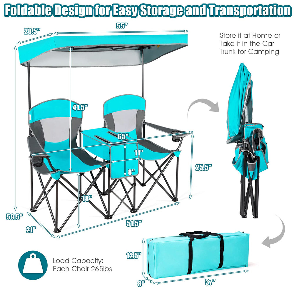 S AFSTAR chair features middle cooler bag and table for drinks and snacks.