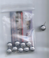S and J's TACKLE BOX 1/2 oz ball-style drop shot weight for precise lure placement