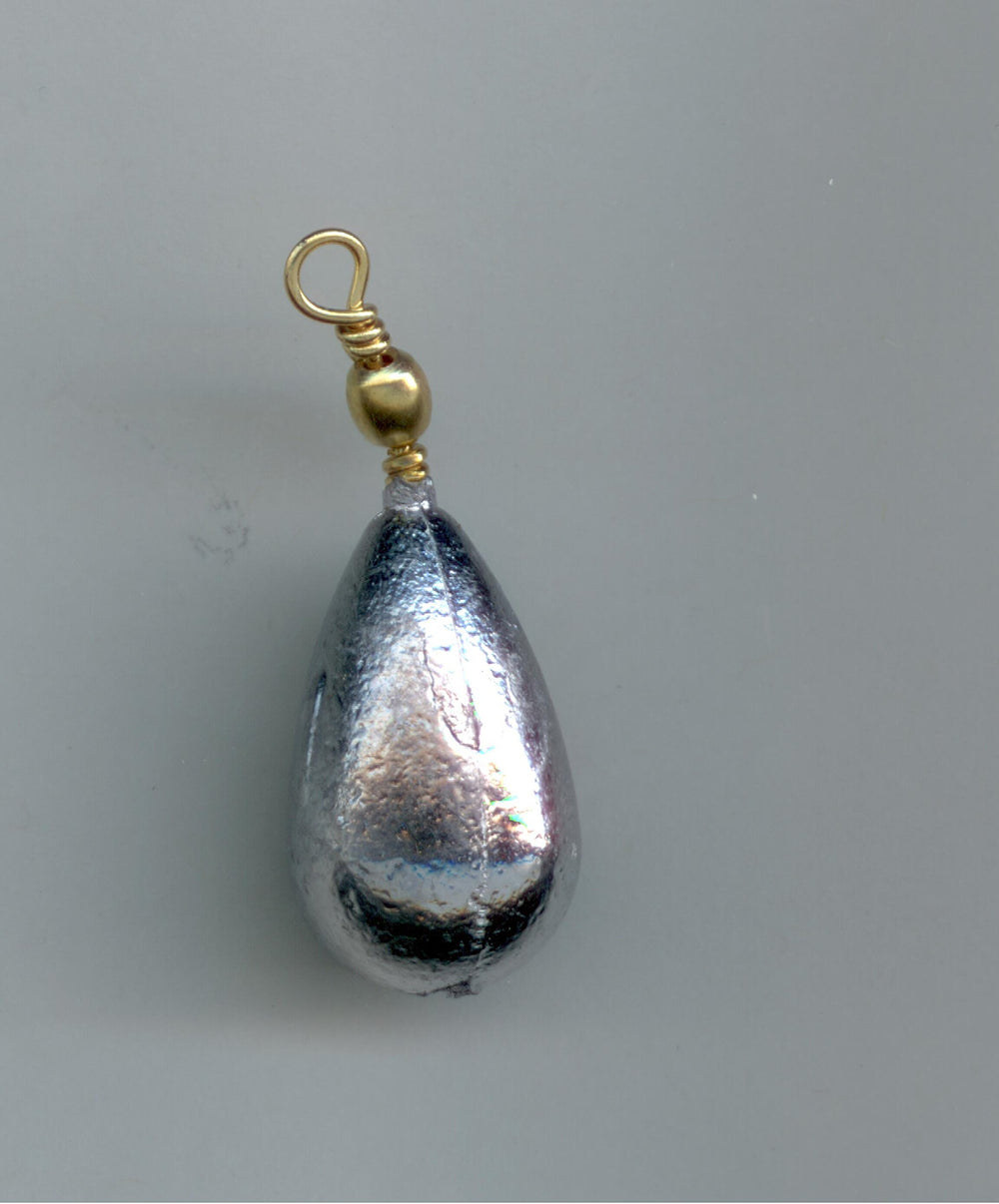 S & J's TACKLE BOX 1oz lead bell sinker with brass eyelet for reliable casting.