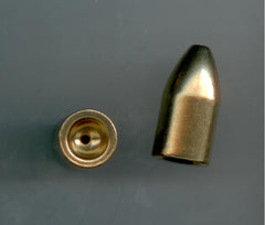 S & J's TACKLE BOX 3/4oz brass bullet sinker for steady casting