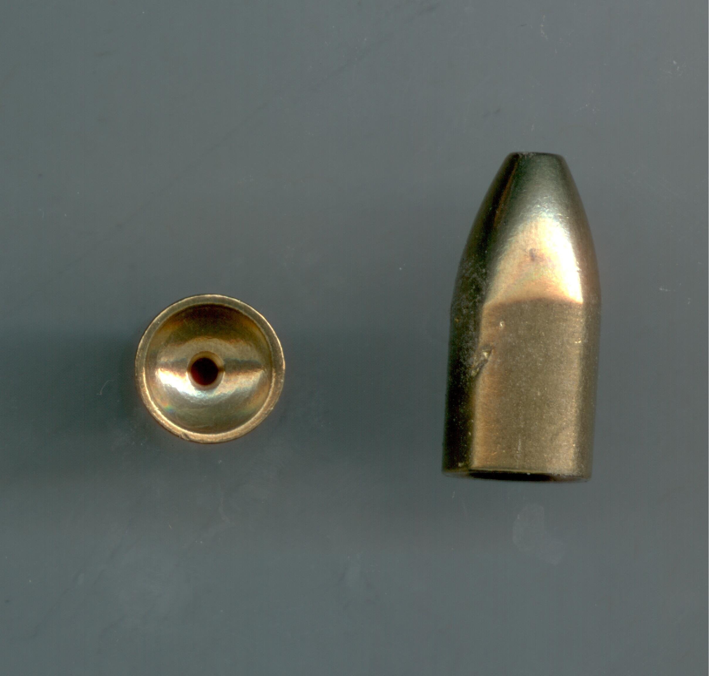S & J's TACKLE BOX brass bullet sinkers 1/2 oz for reliable fishing weight and cast control.