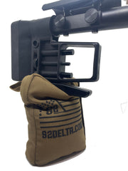 S2Delta MLok bag rider weight in hand conveys solid steel feel