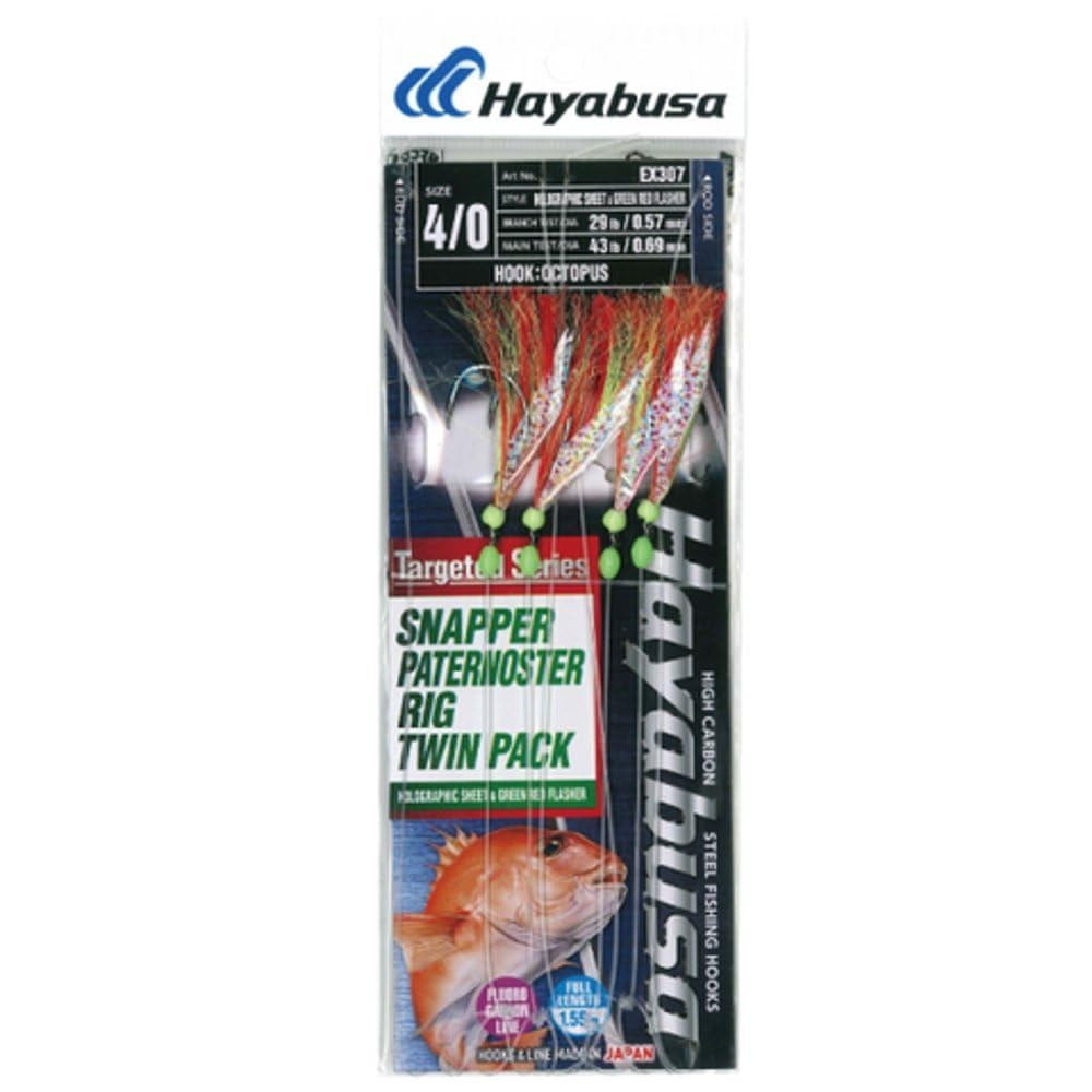 Sabiki Hayabusa fluorocarbon main 43lb offers strong, abrasion-resistant line.