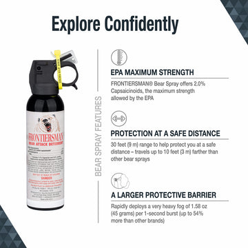SABRE Frontiersman 30-foot range enables safer bear deterrence.