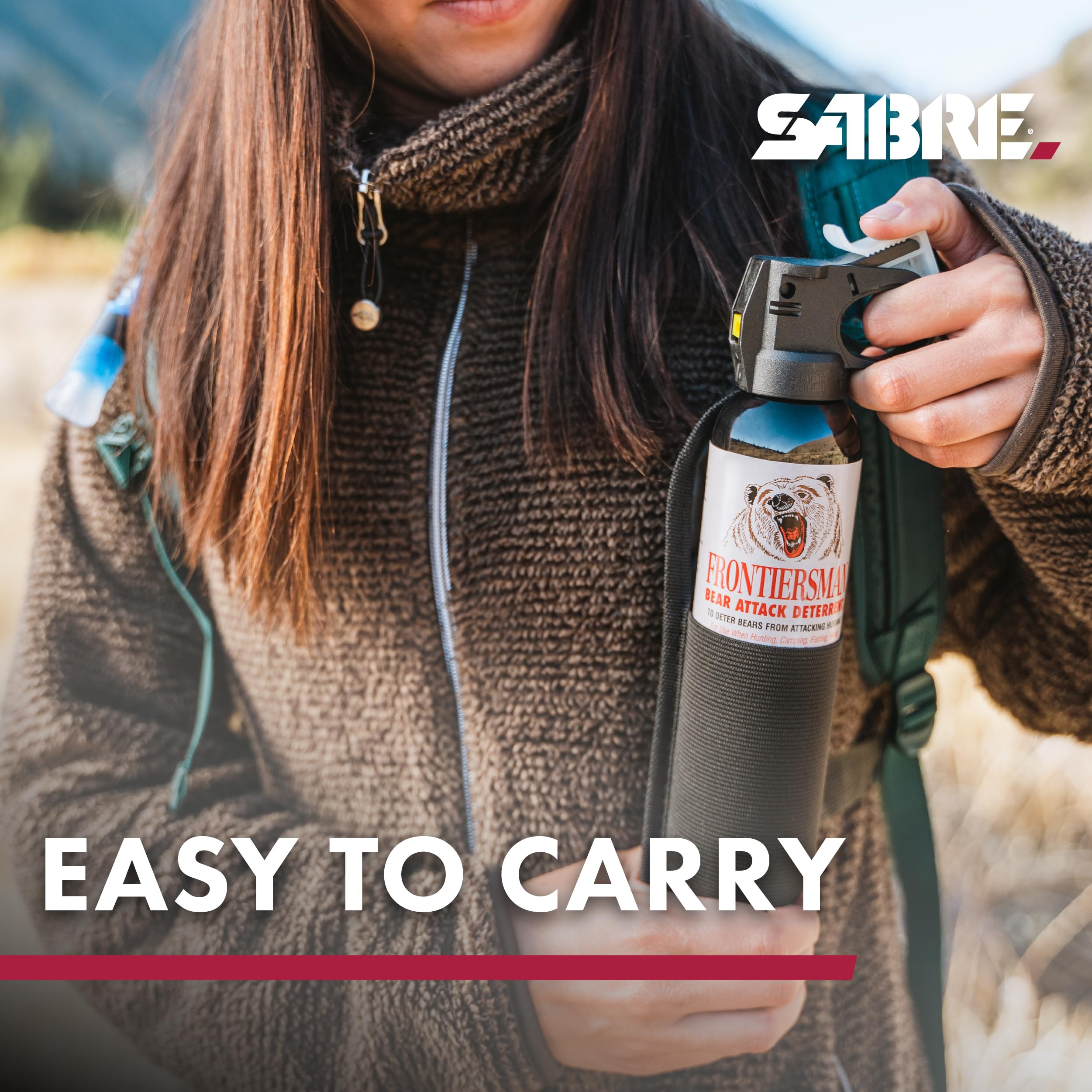 Elastic sleeve secures the canister in the SABRE holster