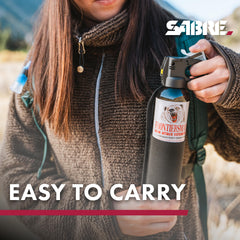 Elastic sleeve secures the canister in the SABRE holster