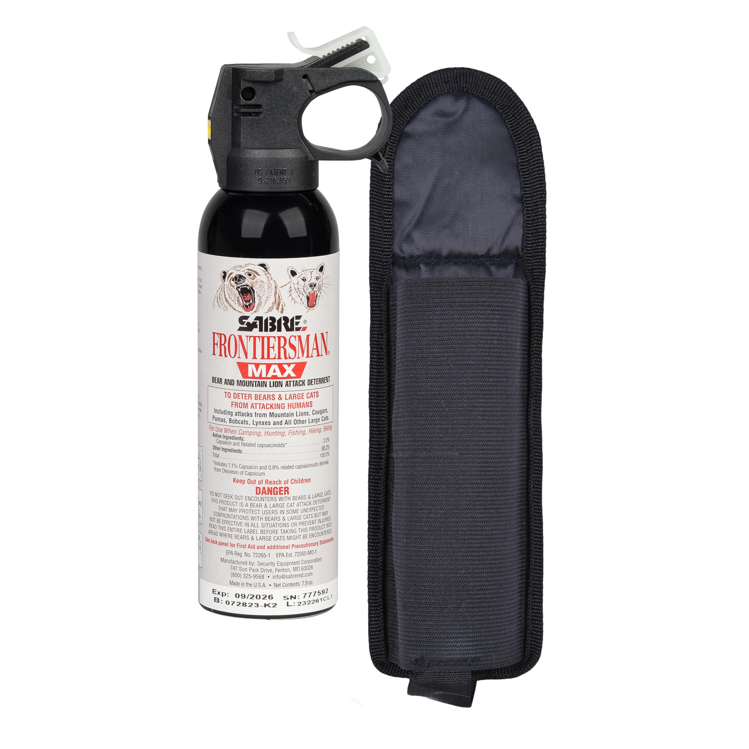SABRE Frontiersman MAX dense fog canister for rapid wildlife deterrence