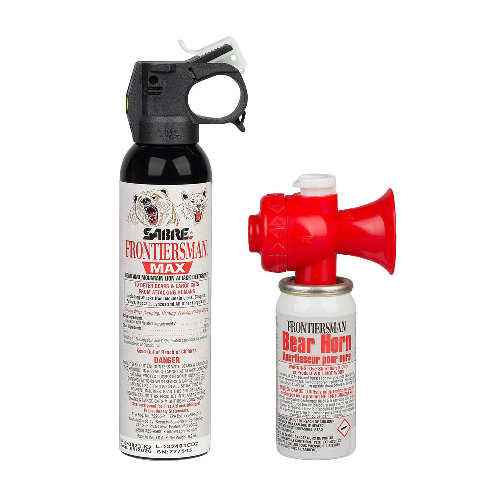 SABRE Frontiersman MAX spray at 40-foot range for bear deterrence