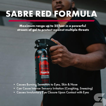 Maximum-strength Pepper Gel from SABRE with 32 bursts and range