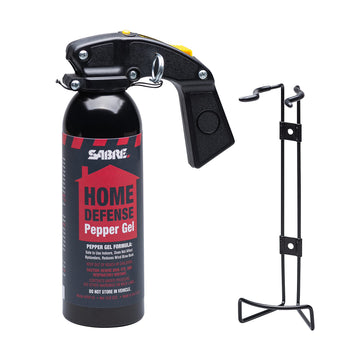 SABRE Red Home Defense pepper gel mounted for quick access and safety.