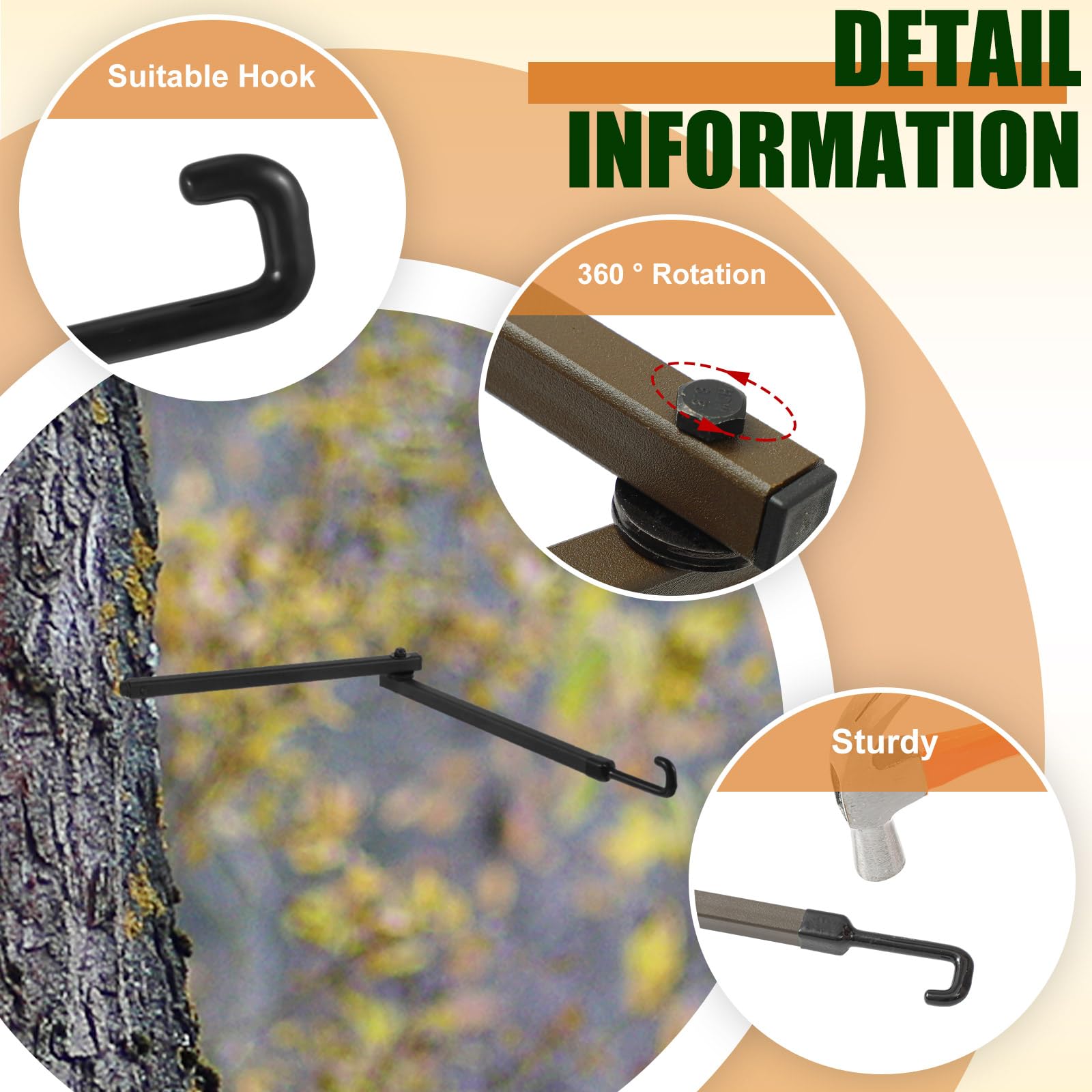 Sadnyy bow hanger screw-head detail enables easy, stable mounting.