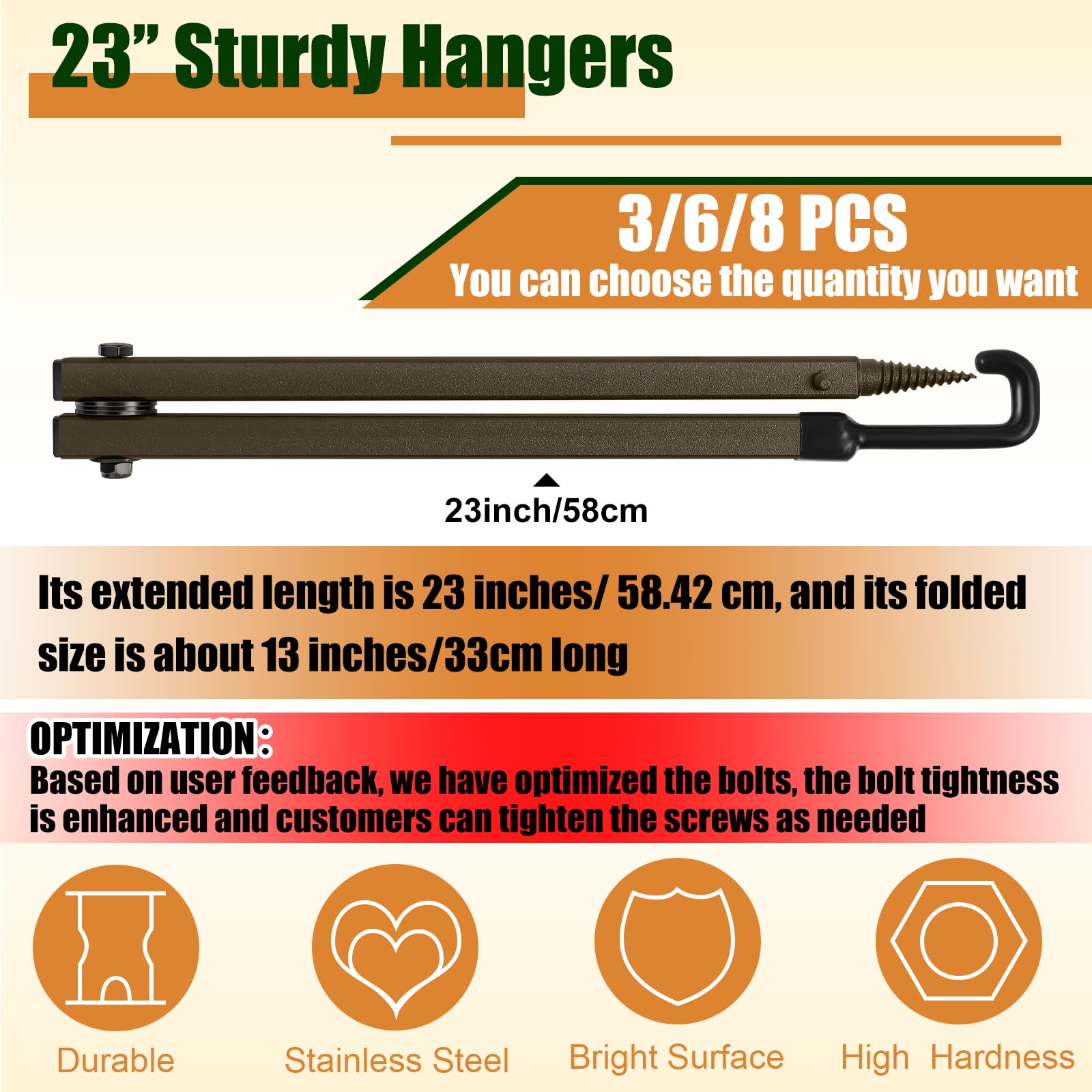 Sadnyy bow hanger mounted on olive-green tree stand for secure archery gear.