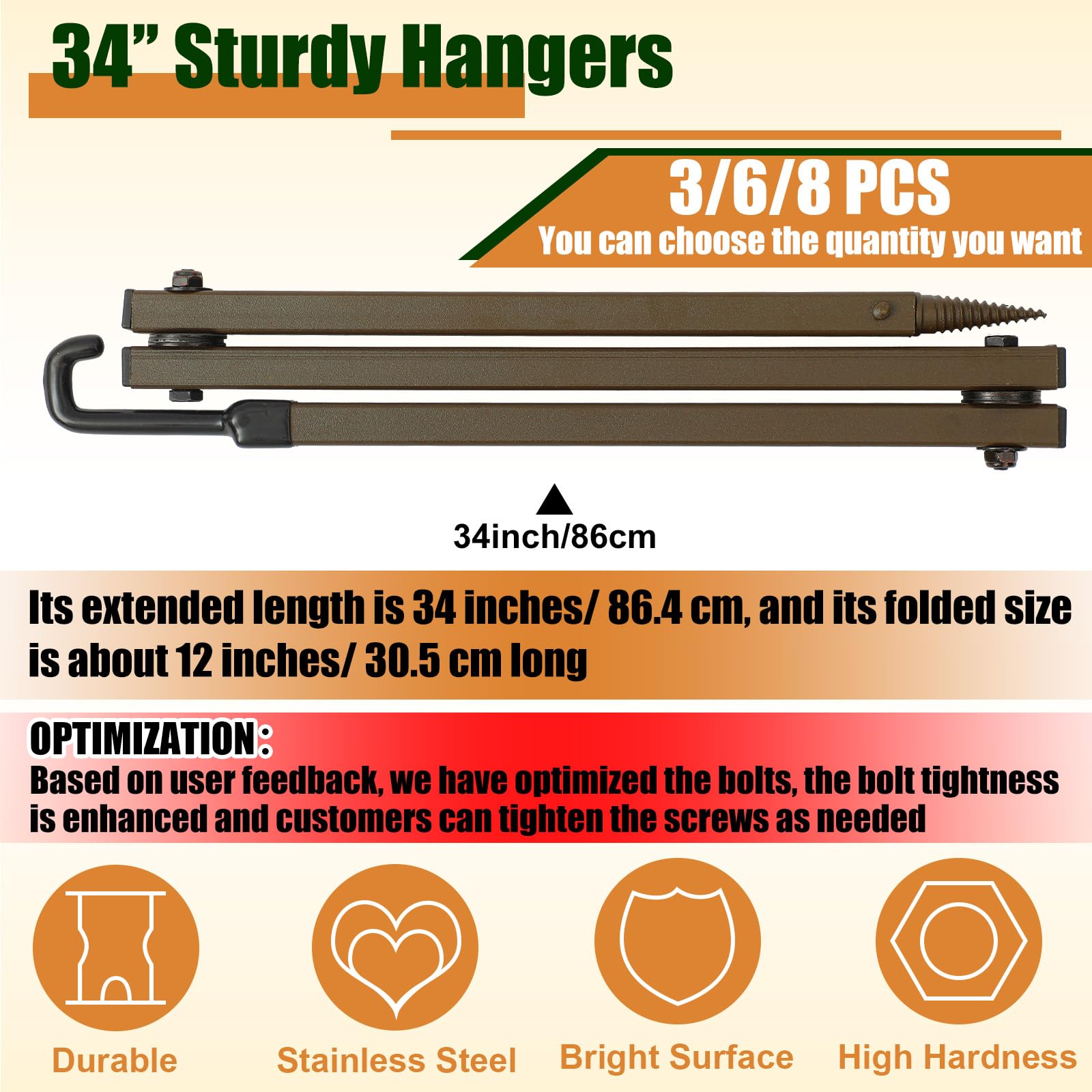 Sadnyy bow hangers in olive green blend with terrain for camouflage.