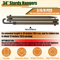 Sadnyy bow hangers in olive green blend with terrain for camouflage.