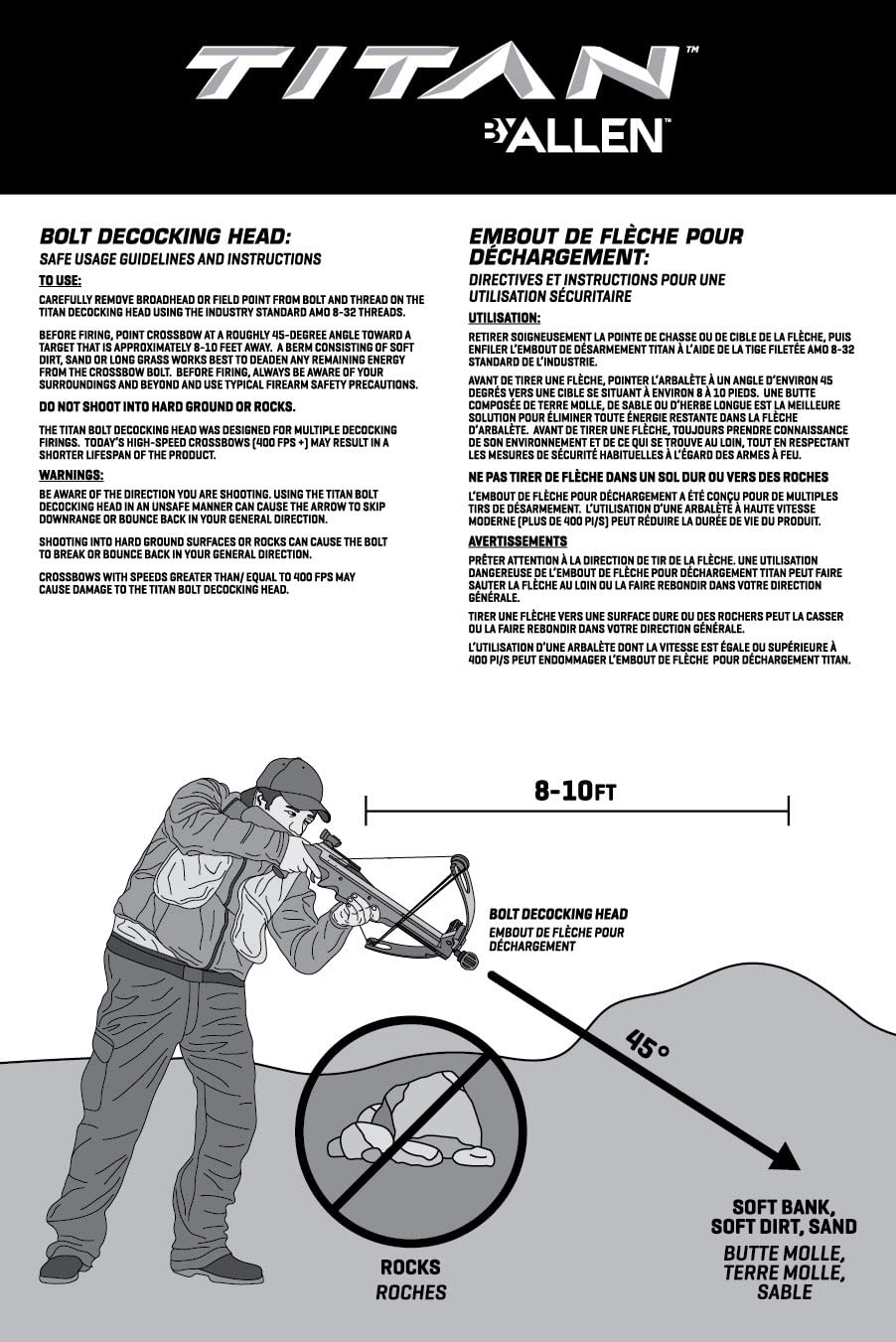Safe de-cocking and ground impact absorption