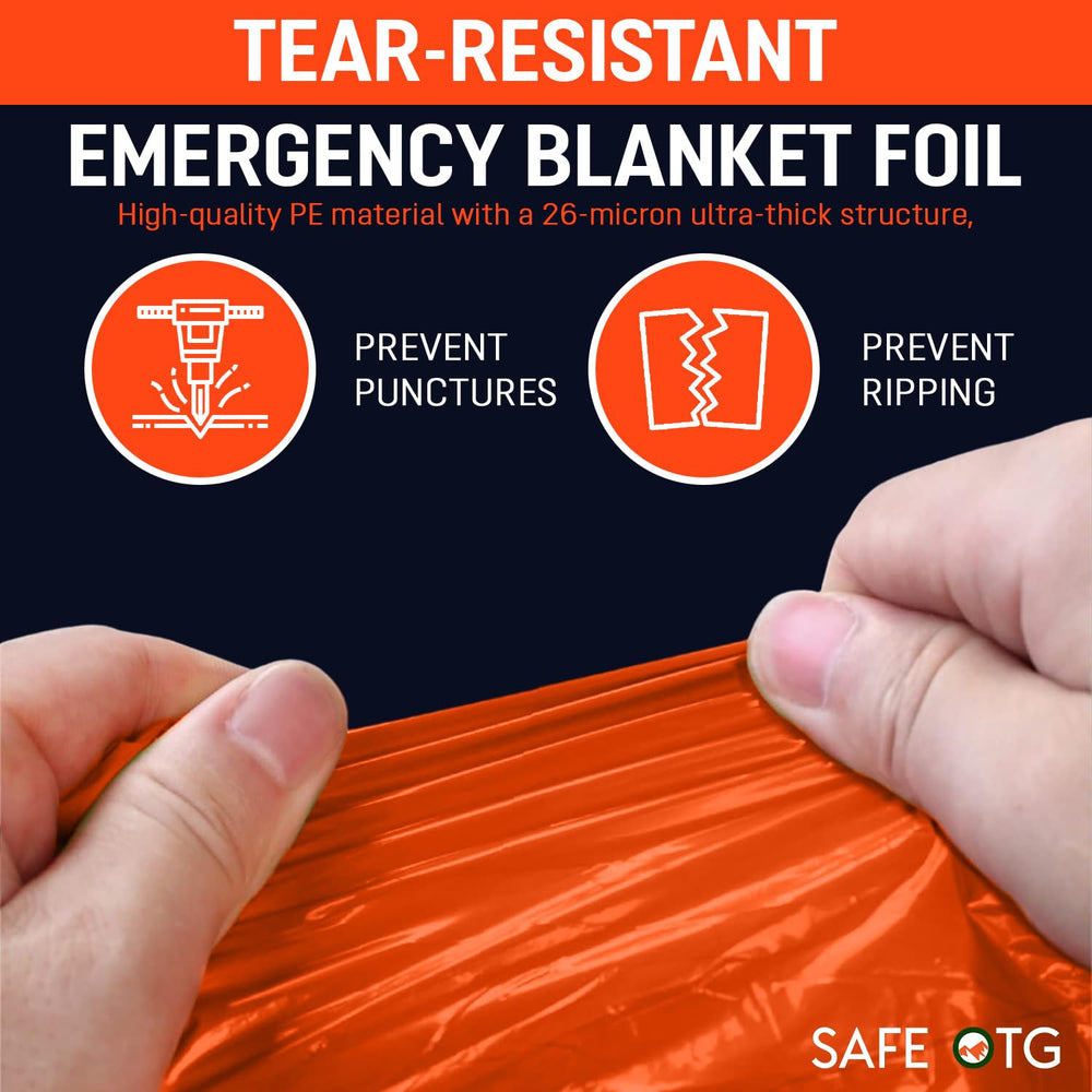 Safe OTG blanket used as shelter or bivvy in outdoor settings.