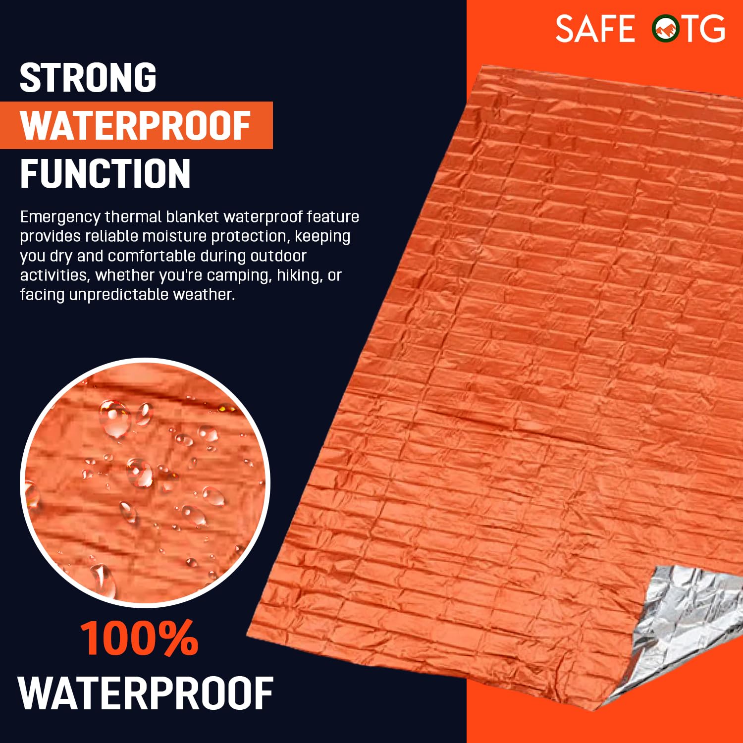 Safe OTG emergency blanket stored in its bag for easy retrieval.