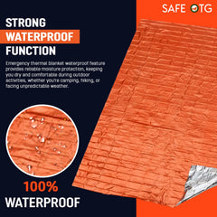Safe OTG emergency blanket stored in its bag for easy retrieval.