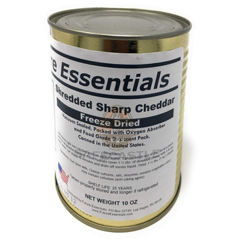 SAFECASTLE Future Essentials cheddar used in camping recipes adds sharp flavor.