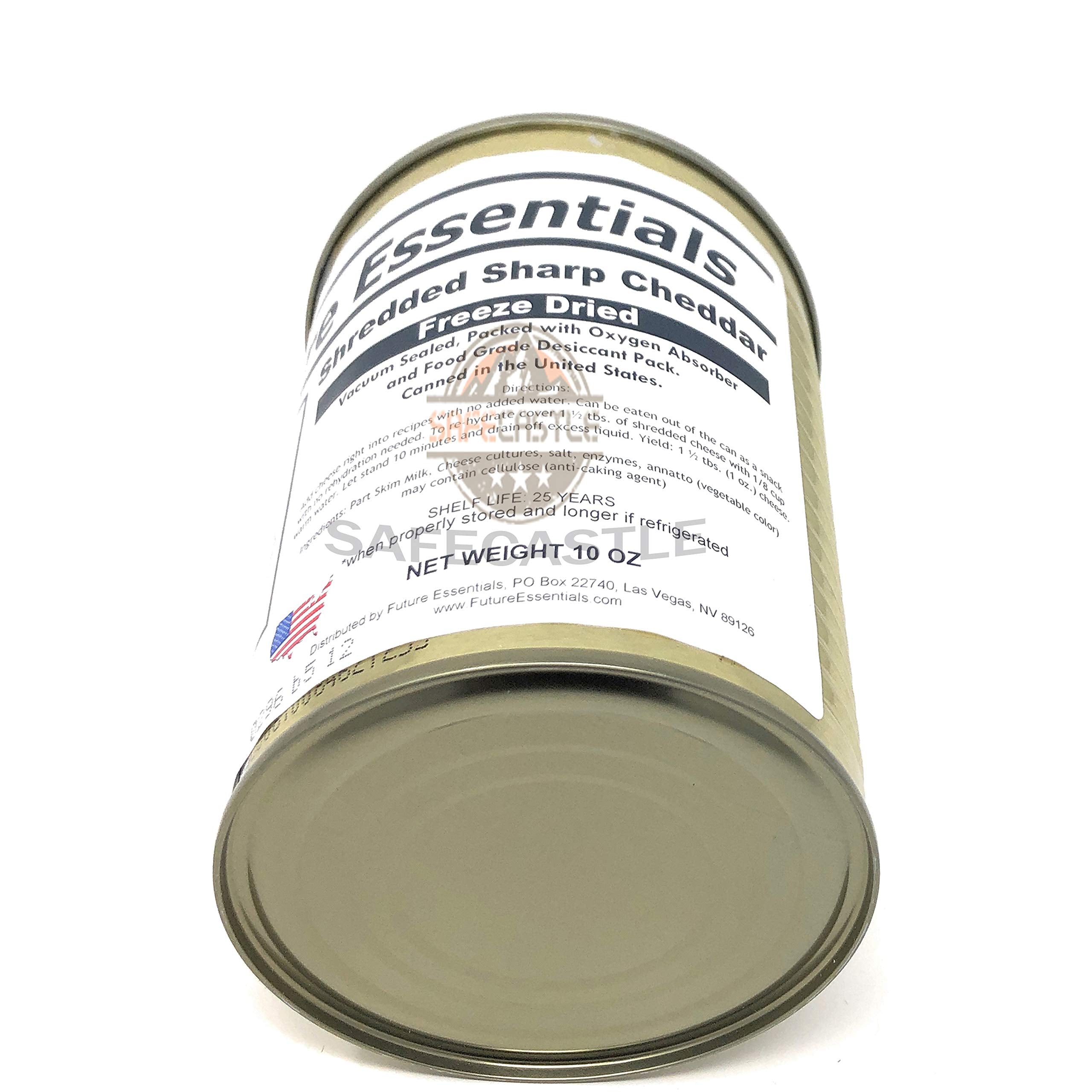 SAFECASTLE cheddar stored in a cool, dry place supports long-term storage readiness.